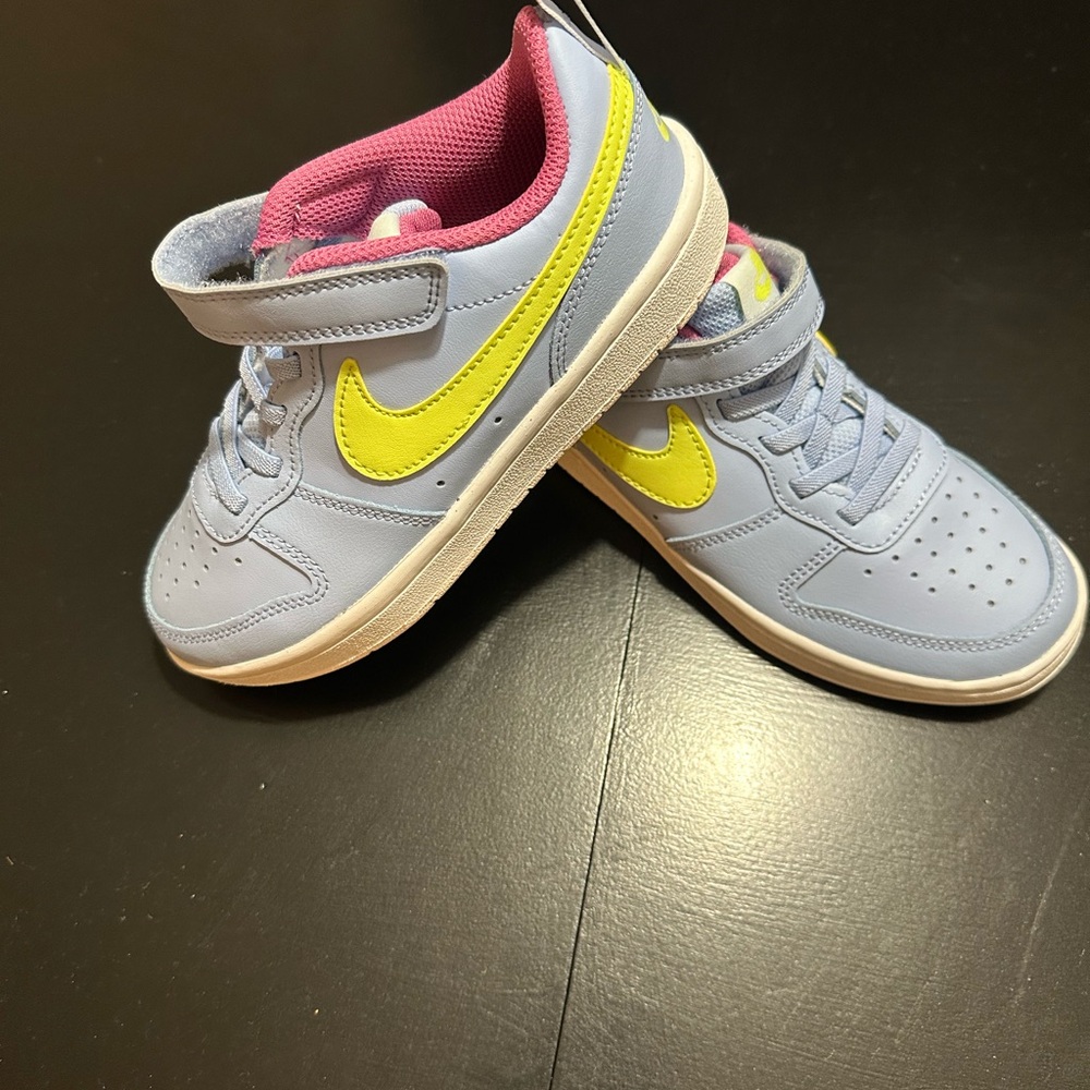 Nike Kids Sneakers - court borough low 2    cobalt bliss/lemon twist